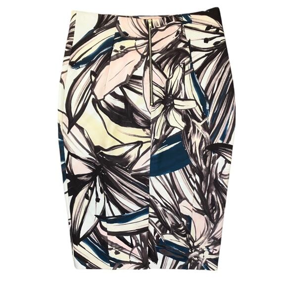 New H&M Colorful Print Pencil Skirt Size 10 - Picture 2 of 3